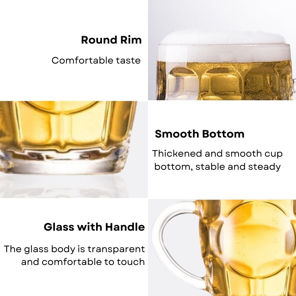 Wholesale Pilsner Can Shape Custom Logo Beer Glasses with Handle for Men Bar Pint Glassware Classic Gifts Cups Mugs 300ml 16oz
