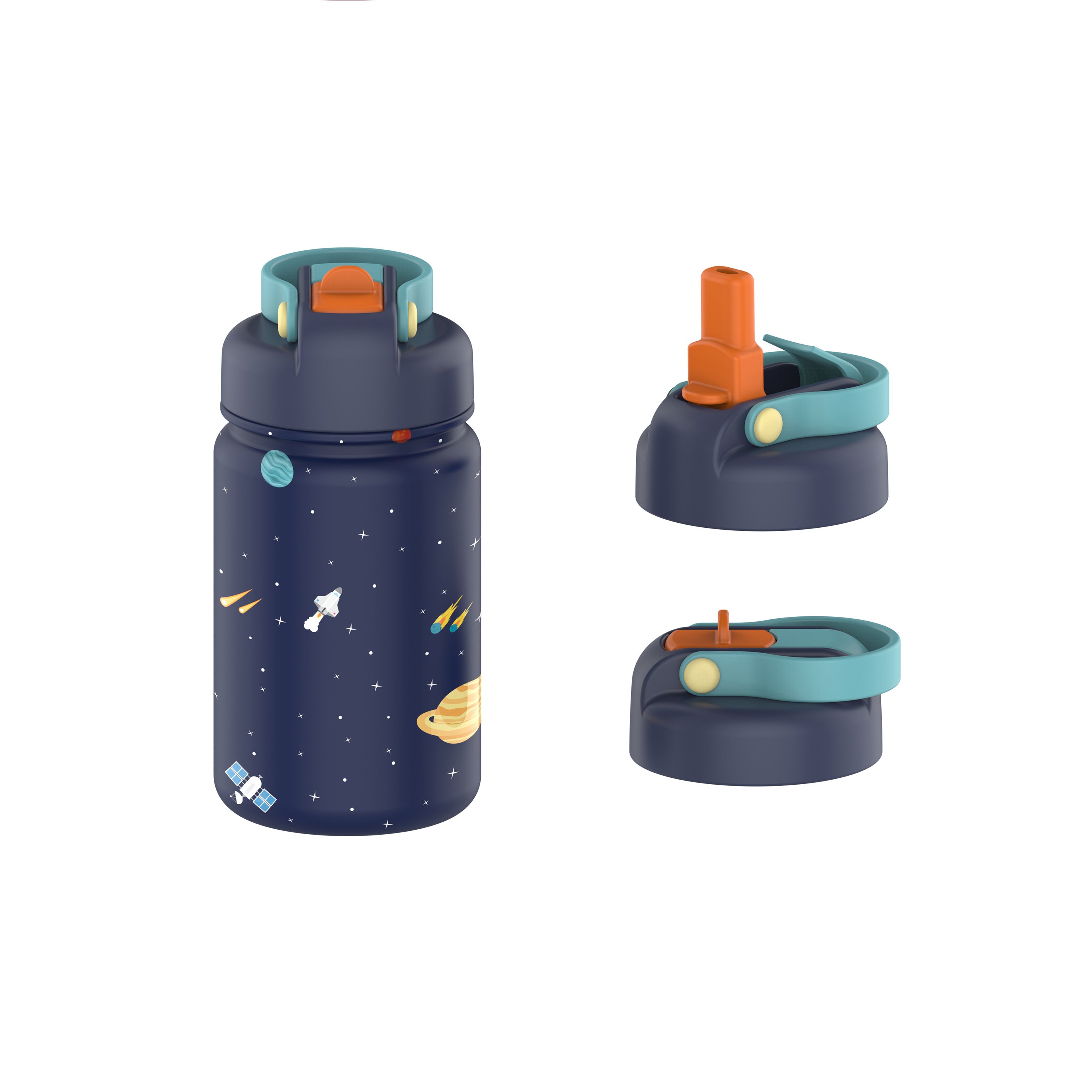 Best Selling Portable Custom Logo 12oz Kids Water Bottle Stainless Steel Insulated Food Grade Wall Vacuum Flask