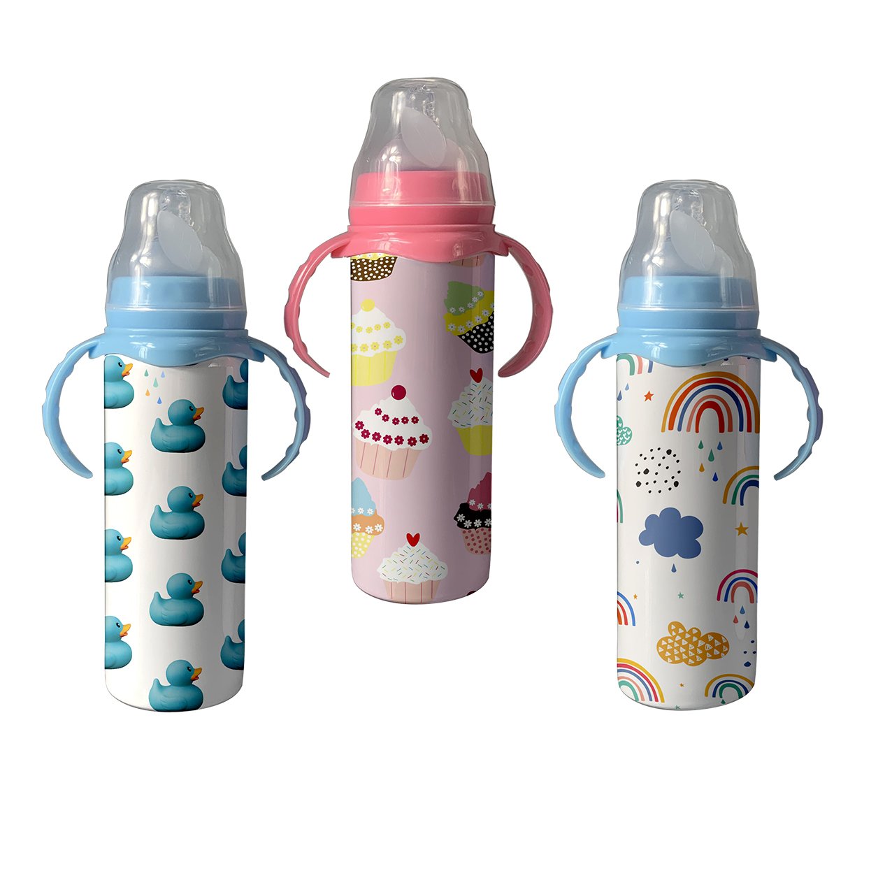 US warehouse sublimation blanks tumblers 8oz sippy cup sublimation bottle baby drinking cup