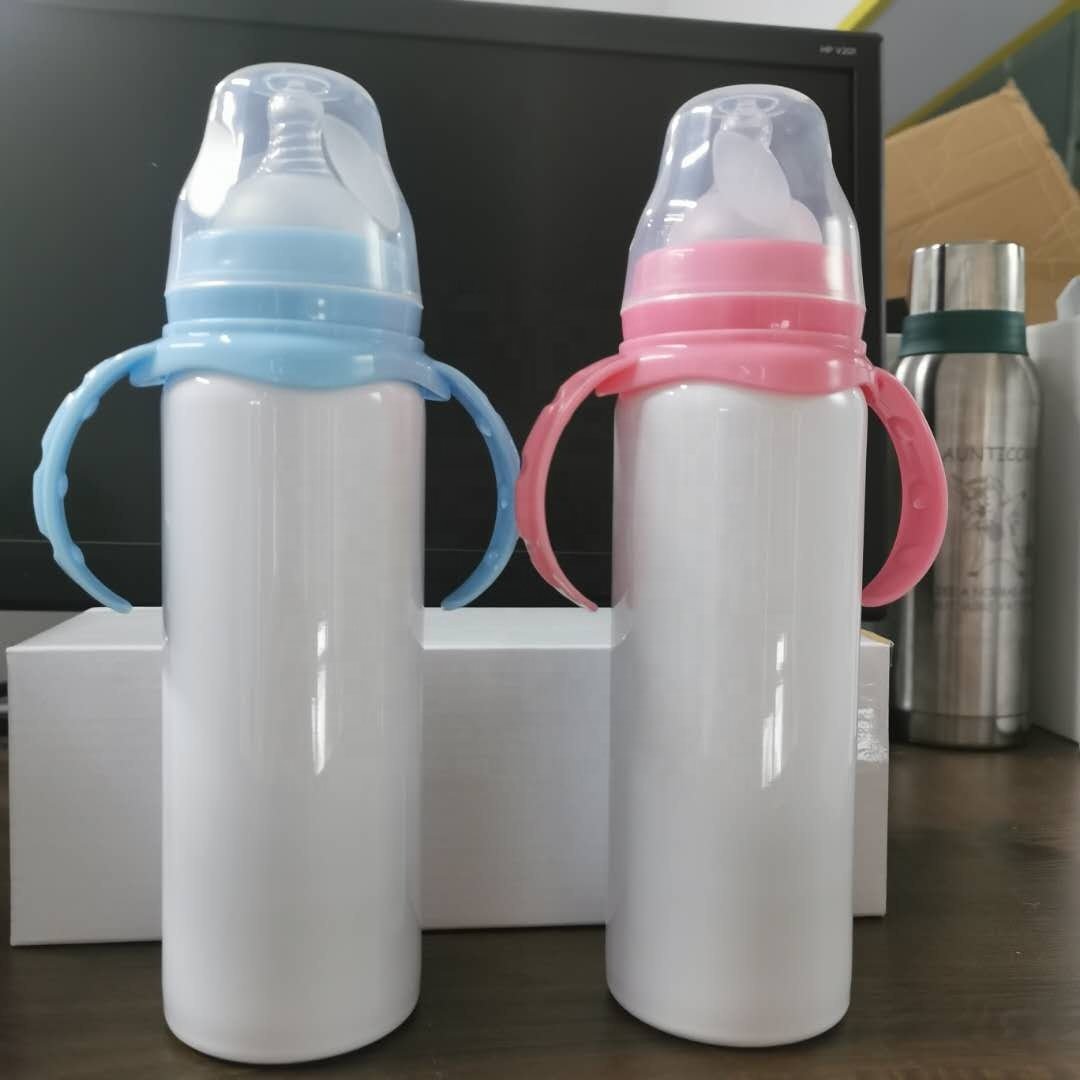 US warehouse sublimation blanks tumblers 8oz sippy cup sublimation bottle baby drinking cup