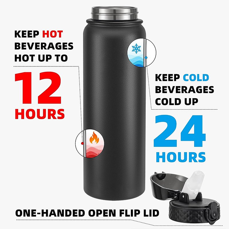 Wholesale Promotion gifts 32OZ insulated stainless steel sport water bottle with strawa lid