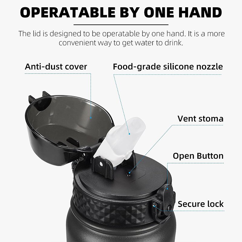 Wholesale Promotion gifts 32OZ insulated stainless steel sport water bottle with strawa lid