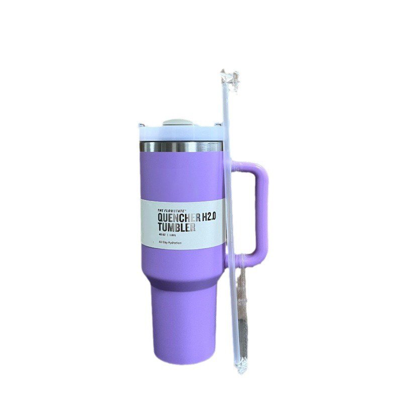 Custom 40oz Stainless Steel Outdoor Tumbler with Handle American Style Car Insulated Cold Water Bottle Wholesale-Customized Logo