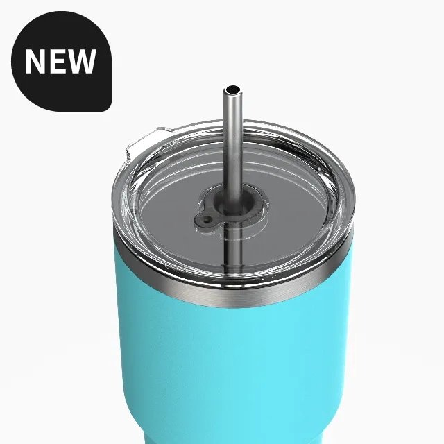 RTS Hot-selling large capacity powder coating double wall vacuum straw cup thermos cup ice cup outdoor cold beer bottle