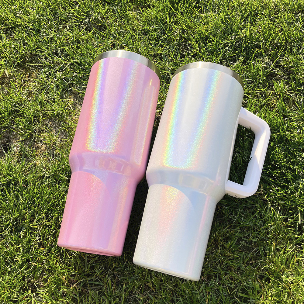RTS Hot-selling large capacity powder coating double wall vacuum straw cup thermos cup ice cup outdoor cold beer bottle