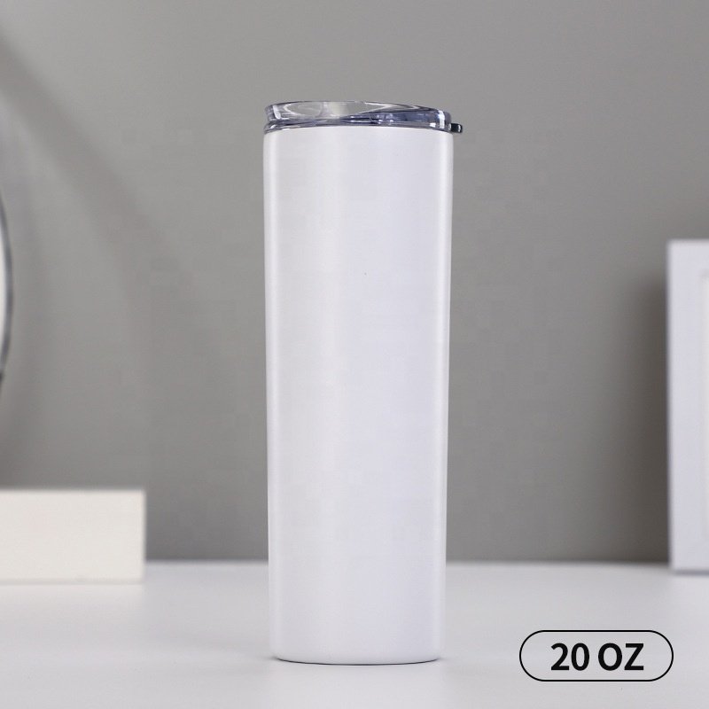 Promotional gift stainless steel tall black matte tumbler 20oz colors custom print coffee mug thermal cup water tumbler