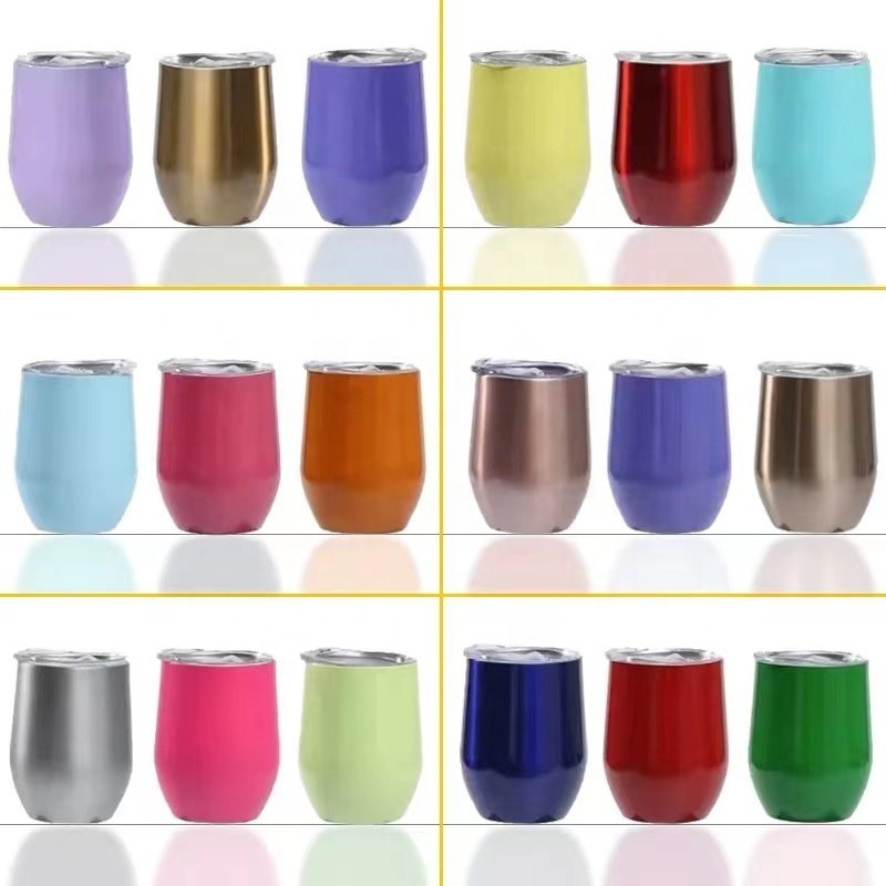 FACTORY PRICE custom logo bulk double wall stainless steel sublimation blank vacuum egg mug tumbler cup with leak proof lid