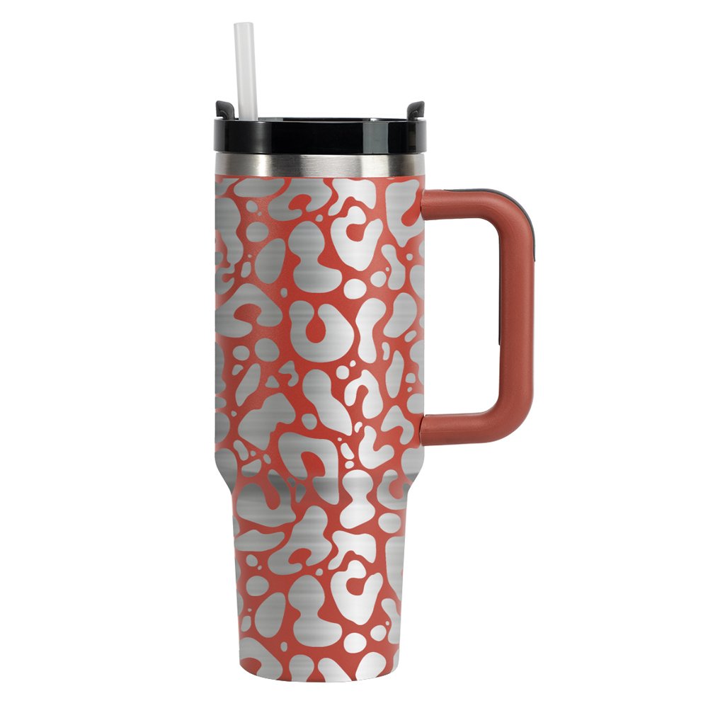 2023 New Trend 40oz Tumbler With Handle Leopard Engraved Flow State Mug