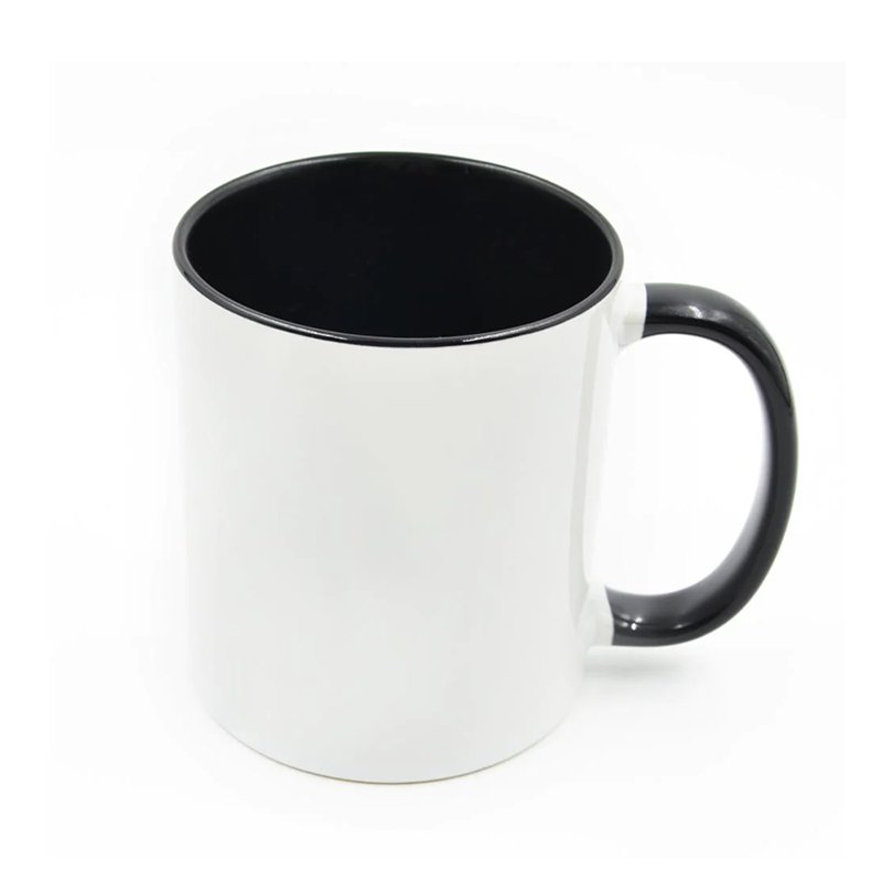 11oz Sublimation Black Coloured Inner Mug with Handle and Box