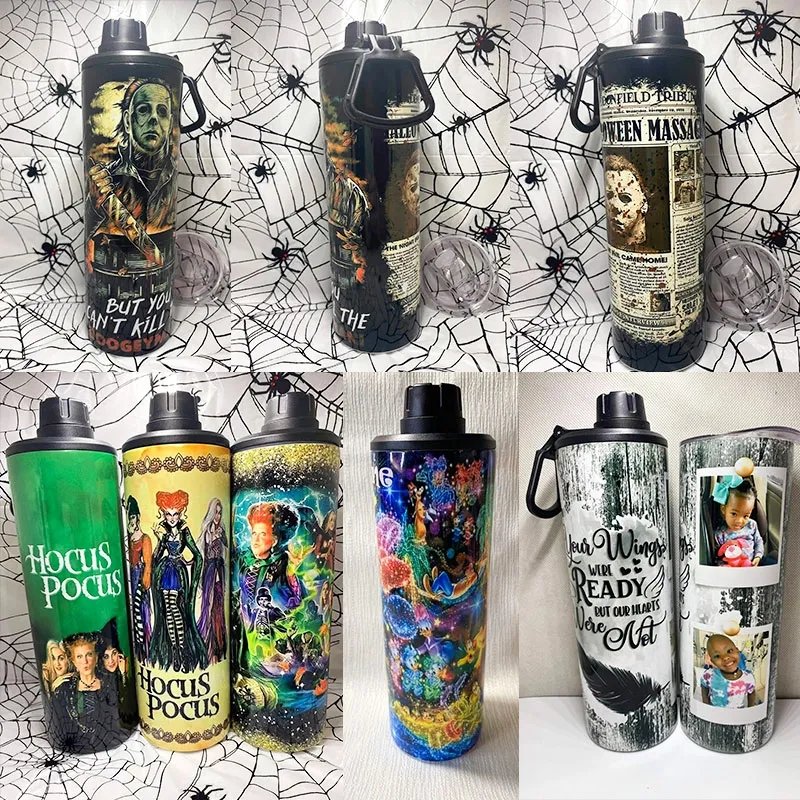 Sublimation Water Bottle 20 oz Double Wall Stainless Steel Straight Sublimation Blanks 20oz Tumbler With Straw Wholesale Bulk