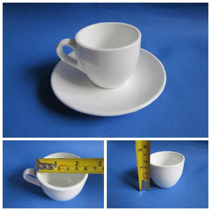 different sizes Porcelain coffee mug sets customized logo printing coffee cup and saucer set
