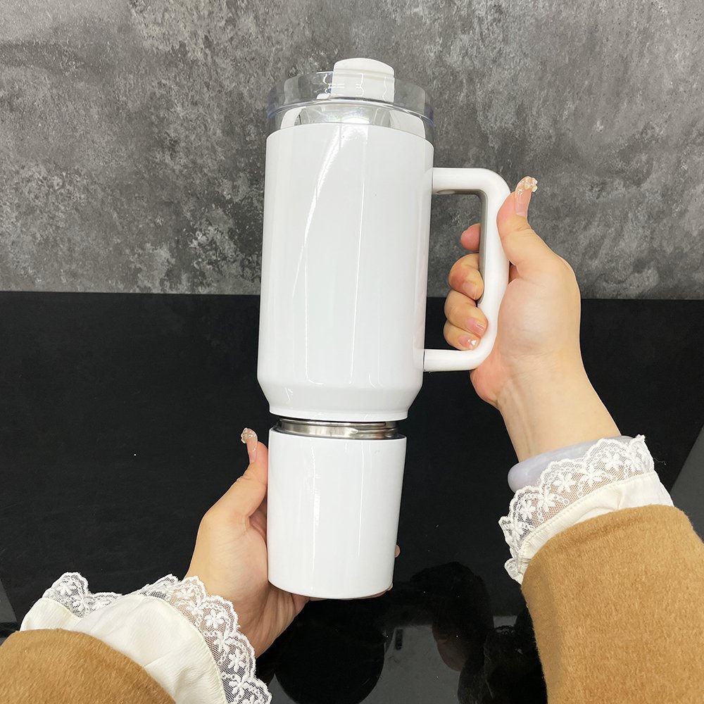 USA warehouse 40oz H2.0 tumbler water bottle with screw off hidden base snack secret stash storage compartment