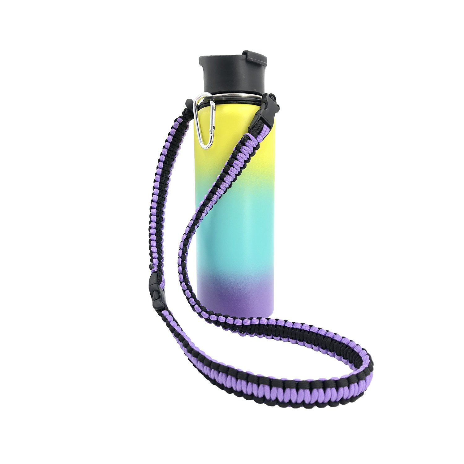 Paracord Water Bottle Handle with Shoulder Strap for Wide Mouth Bottle