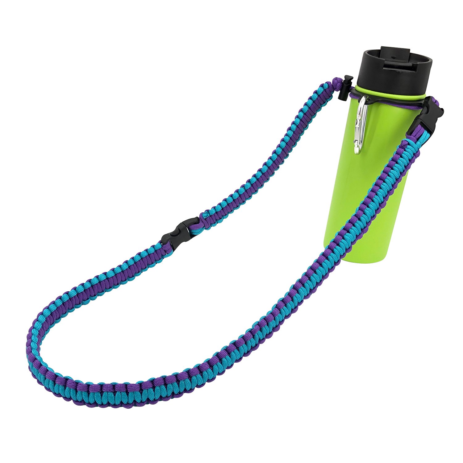 Paracord Water Bottle Handle with Shoulder Strap for Wide Mouth Bottle