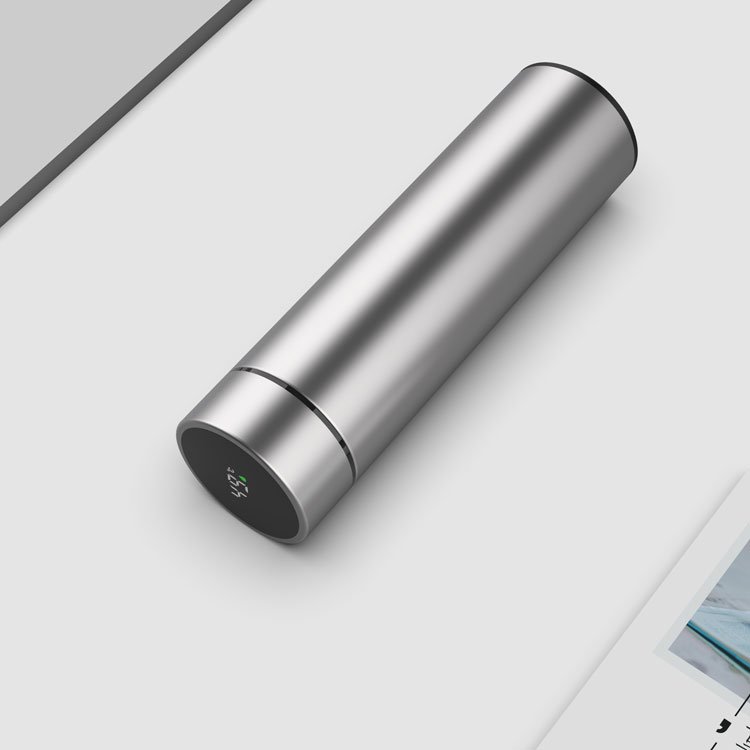 Shengming custom logo touch Led screen Temperature Display Double Wall Stainless Steel Vacuum insulated Flask Smart Water Bottle