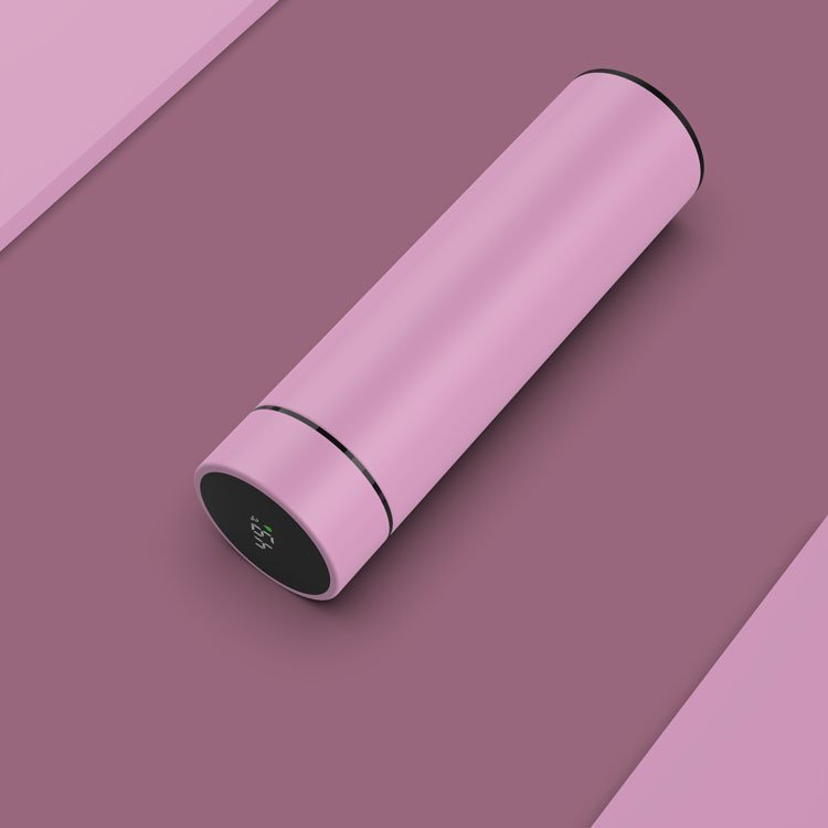 Shengming custom logo touch Led screen Temperature Display Double Wall Stainless Steel Vacuum insulated Flask Smart Water Bottle