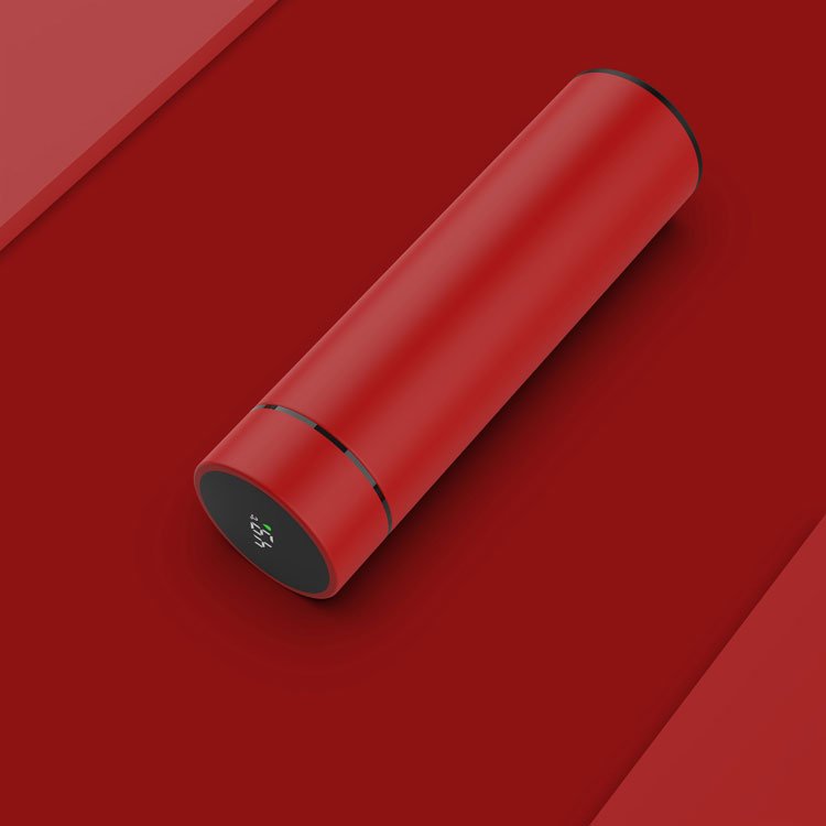 Shengming custom logo touch Led screen Temperature Display Double Wall Stainless Steel Vacuum insulated Flask Smart Water Bottle