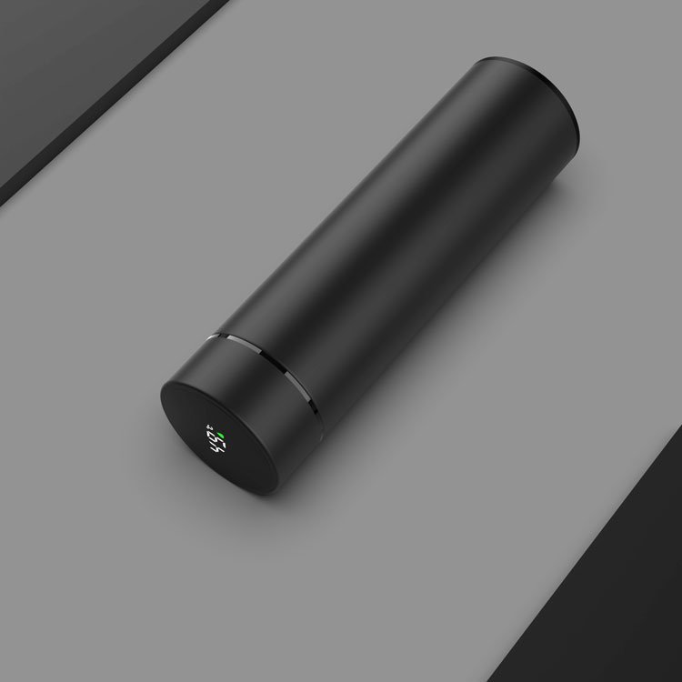 Shengming custom logo touch Led screen Temperature Display Double Wall Stainless Steel Vacuum insulated Flask Smart Water Bottle