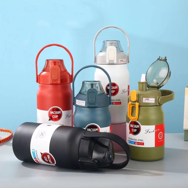 1000ML 1200ML 1500ML 1800ML stainless steel vacuum flask thermos bottle with straw