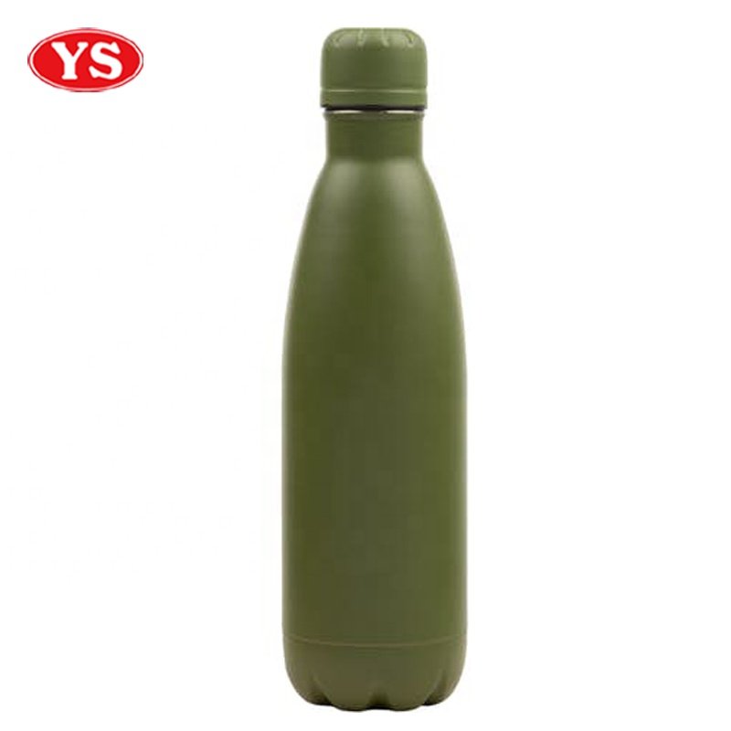 Customized Green Double Wall Stainless Steel 500ml Cola Water Bottle with Lid