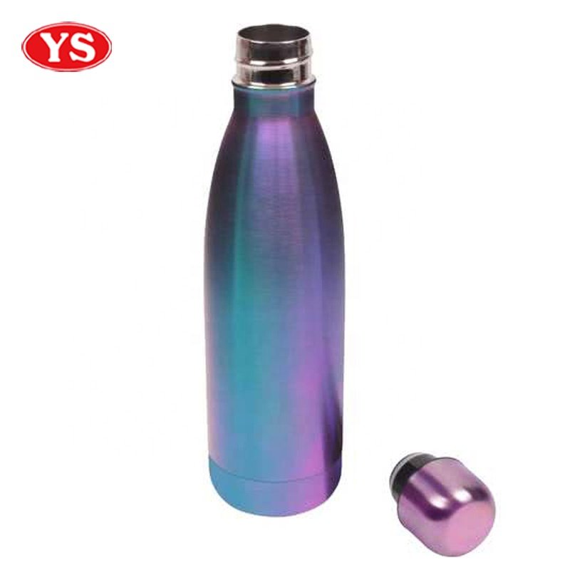 Customized Green Double Wall Stainless Steel 500ml Cola Water Bottle with Lid
