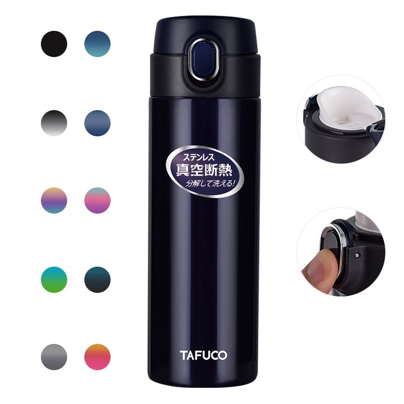 easy one hand open 304 stainless steel water bottle double wall insulated bottle flask thermal
