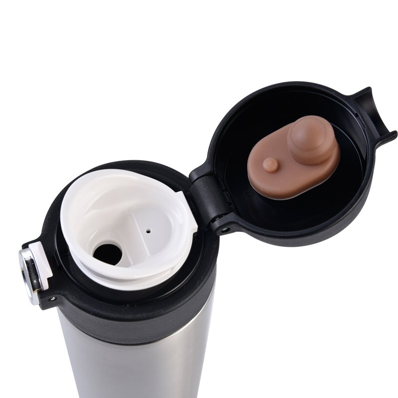 easy one hand open 304 stainless steel water bottle double wall insulated bottle flask thermal