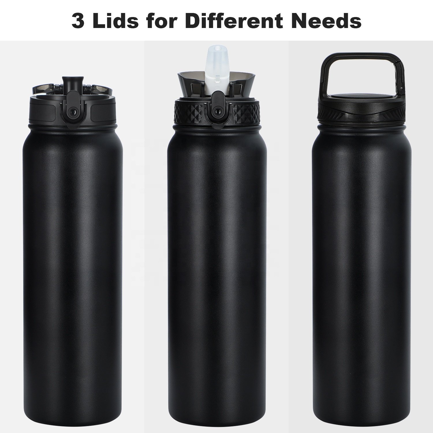 Hot Selling Stainless Steel Hot and Cool Water Bottle Insulated Flask In Bulk with New Wide Handle Straw Lid