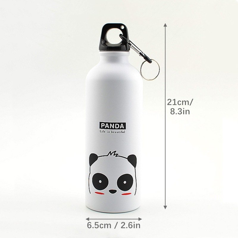500ml Aluminum Sports Water Bottle Kids Cartoon Animals Pattern Thermo Bottle Elephant Lion Rabbit Stainless Steel Bottles