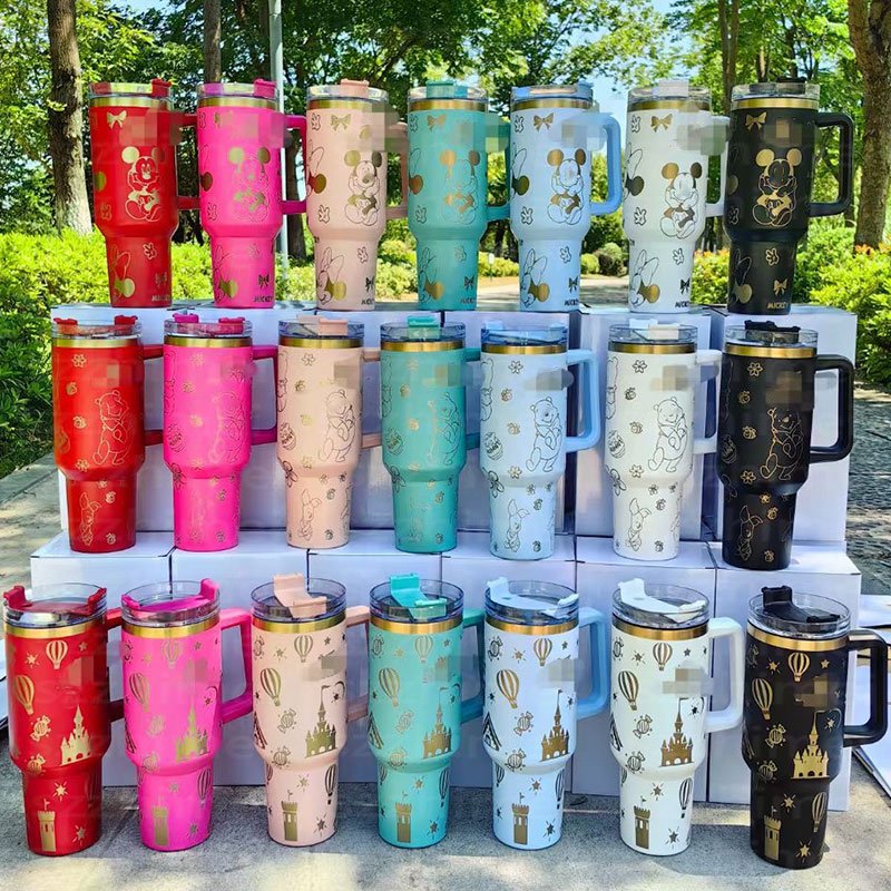 Custom Cartoon Kitty Stainless Steel 3d Uv Printed Halloween Spooky Pumpkin 40oz Cups Tumbler Mug With Handle And Straw Lid