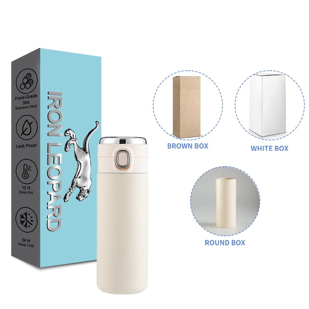 Intelligent 420ml Stainless Steel Vacuum Cup with Temperature Display New Style Bounce Flask for Travel Set with Lids