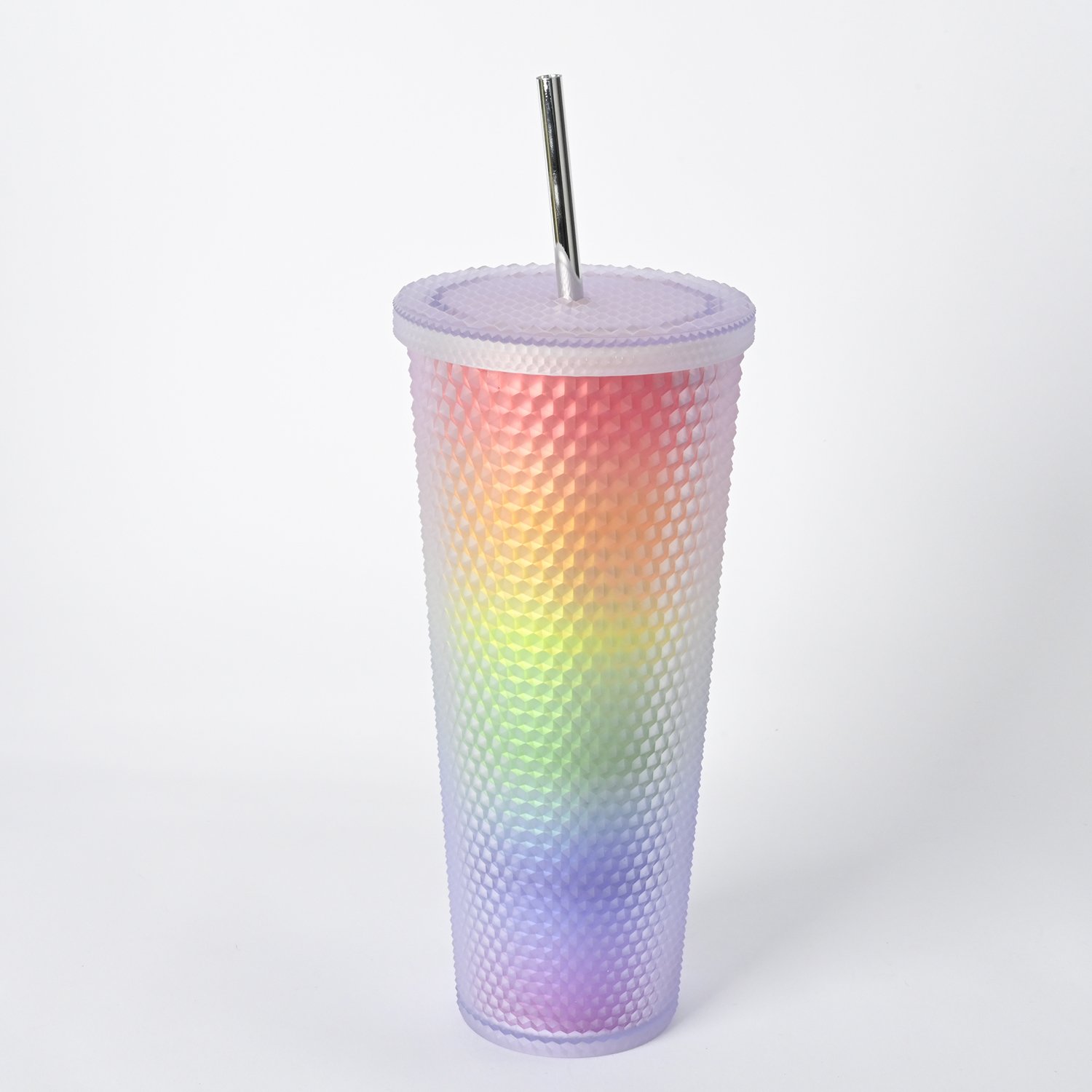 Stock plastic 24oz Five kinds of color Varying Colour Durian cup for outdoor travel kids drink juicy mug beverages