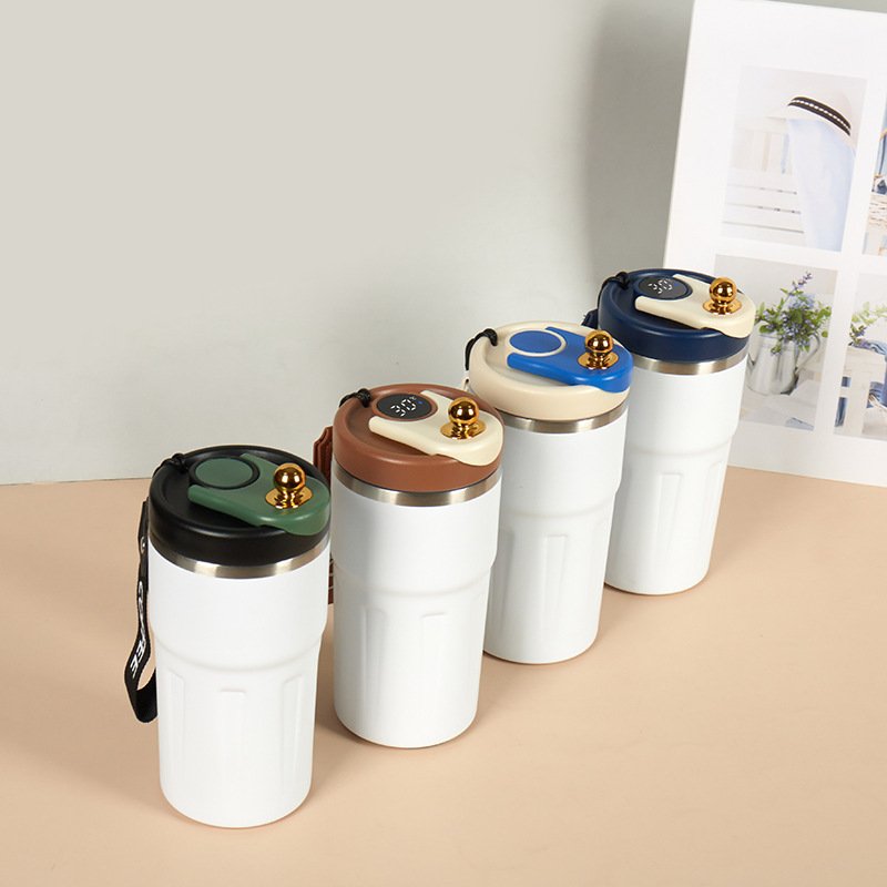 Portable Thermal 420ml Smart Temperature Display Stainless Steel Thermos Water Bottles Coffee Mugs Tumbler Cups 14Oz