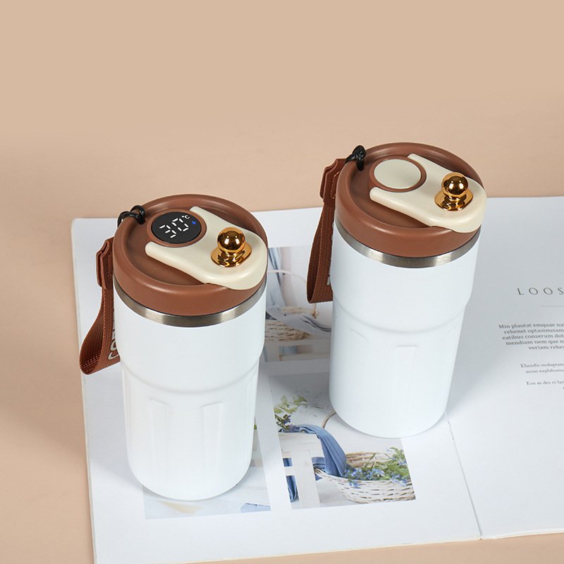 Portable Thermal 420ml Smart Temperature Display Stainless Steel Thermos Water Bottles Coffee Mugs Tumbler Cups 14Oz