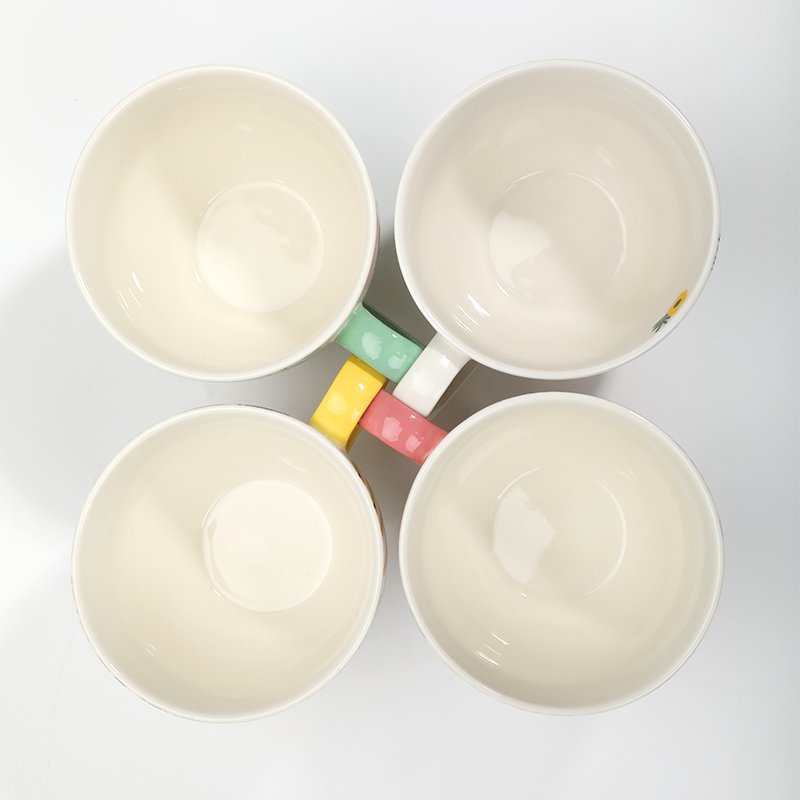 Wholesales New Style Custom Nordic Modern Travel Partially Gold Decals Tea Coffee Milk Ceramic Mug