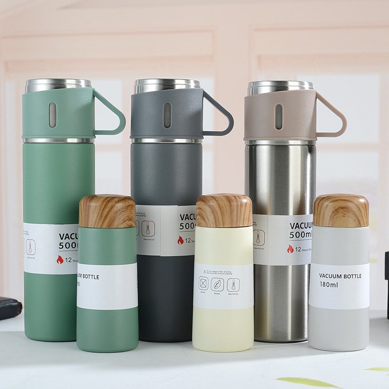 Custom Logo Luxury Corporate Gift Box Set Water Bottle Set Thermo Cups Bottle Vacuum Flask Stainless Steel Water Bottle