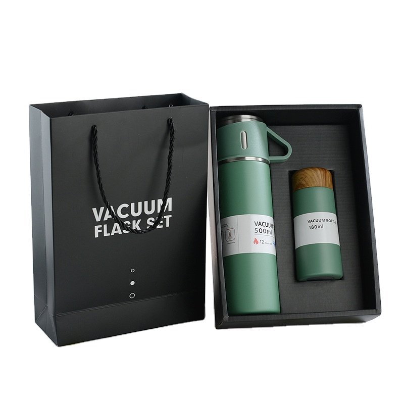 Custom Logo Luxury Corporate Gift Box Set Water Bottle Set Thermo Cups Bottle Vacuum Flask Stainless Steel Water Bottle