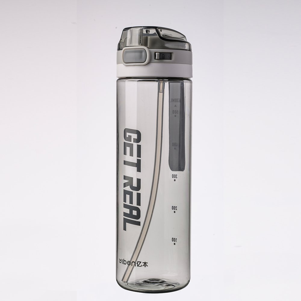630ML Plastic sports water bottle with straw