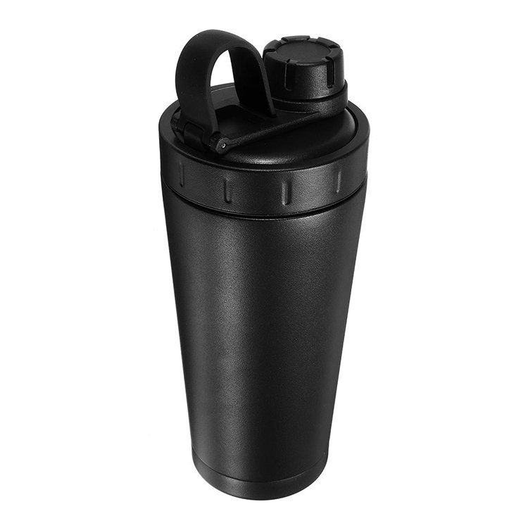 FACTORY PRICE 700ml double wall stainless steel vacuum flask insulated thermos sport gym fitness blender Metal protein shaker