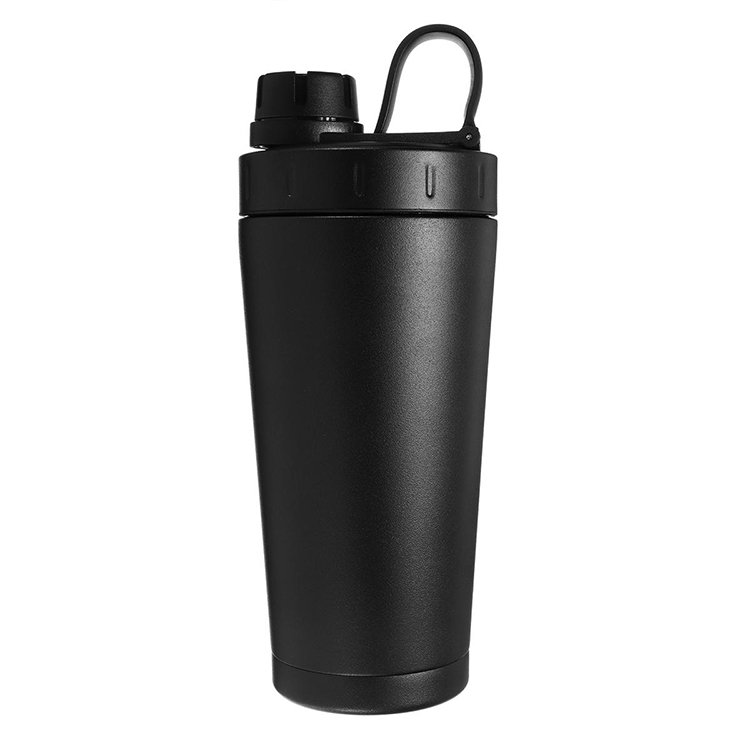 FACTORY PRICE 700ml double wall stainless steel vacuum flask insulated thermos sport gym fitness blender Metal protein shaker