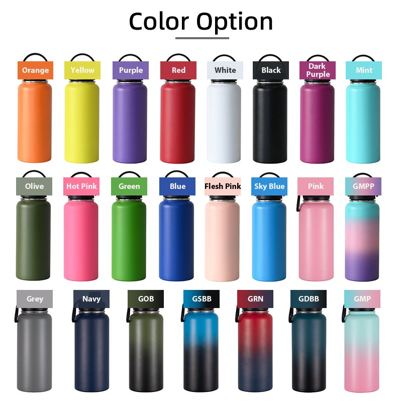 Wholesale 12oz 32oz Eco-Friendly Double Wall Termos Vacuum Flasks Stainless Steel Water Bottle