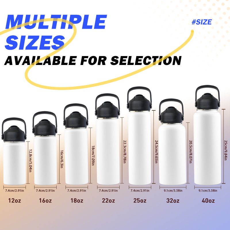 Wholesale 12oz 32oz Eco-Friendly Double Wall Termos Vacuum Flasks Stainless Steel Water Bottle