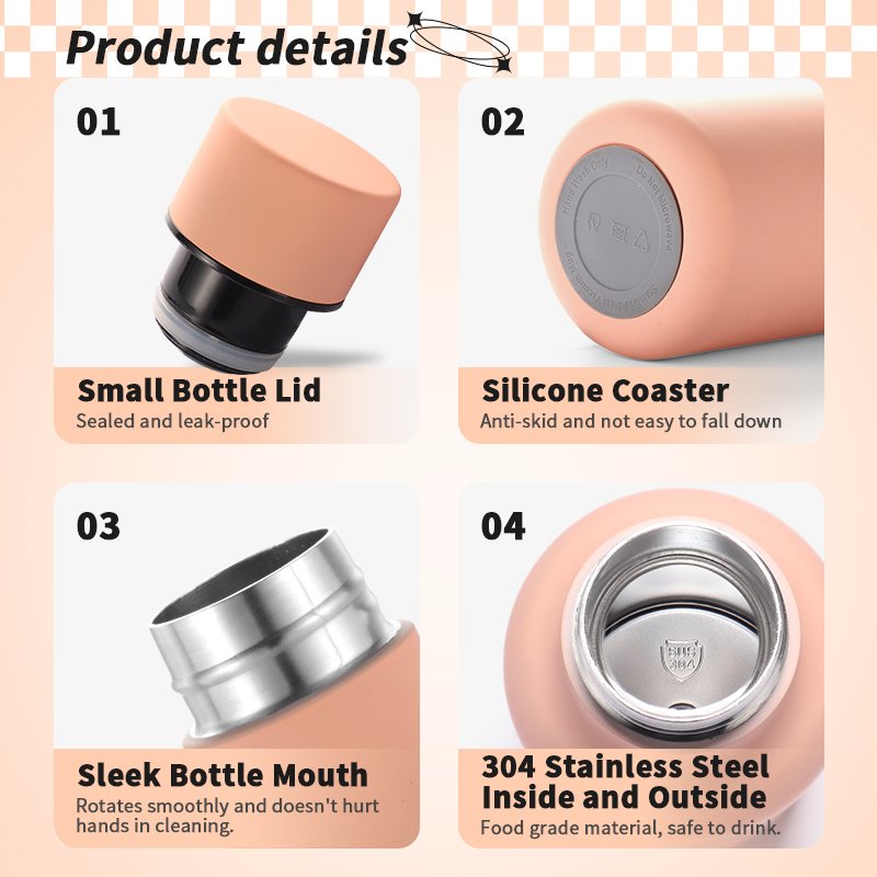 Custom 0.5L Stainless Steel double Wall Thermal Insulation Thermos Vacuum Flask Drink Water Bottle for Travel Camp Sport