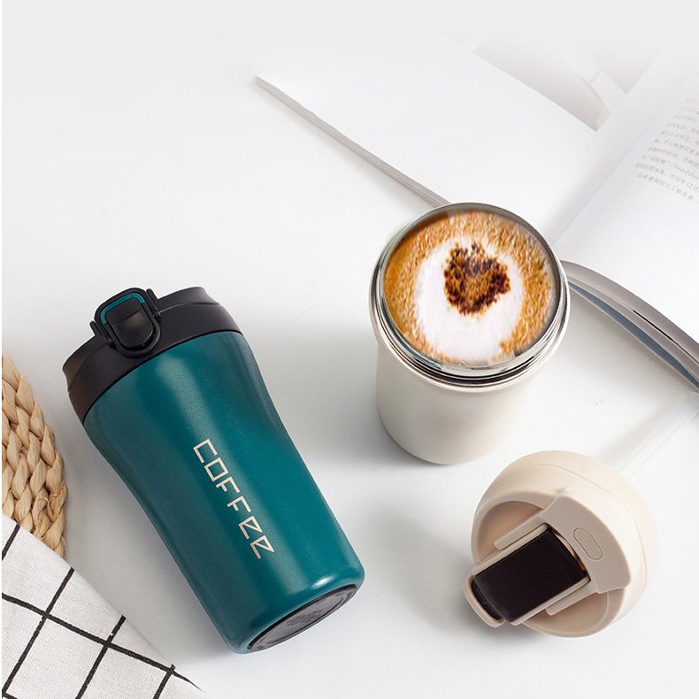 400ml Stainless Steel Double Wall Insulated Coffee Mug Straw Drinking Vaccum Tumbler BPA Free Thermoses