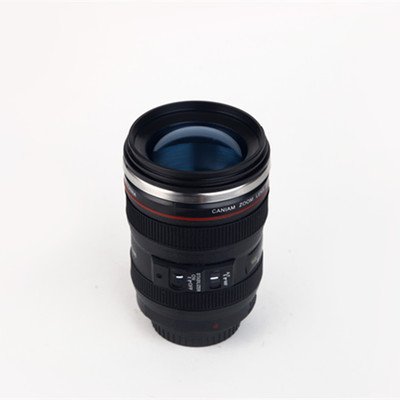 400ml Stainless steel thermal travel coffee cup Camera Lens Mug
