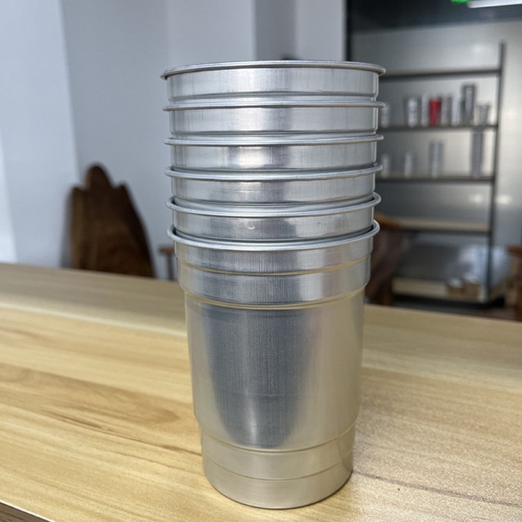 Small Quantity High Quality Patented 1-Color Print Logo Anodized Ball Aluminum Cup Custom Beer Mug 16Oz