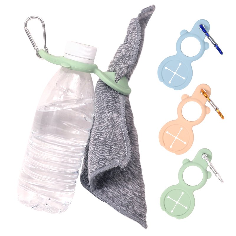 Silicone Water Bottle Clip with Buckle Water Bottle Silicone Carrier Grip for Running Outdoor Water Bottle Carrier Holder