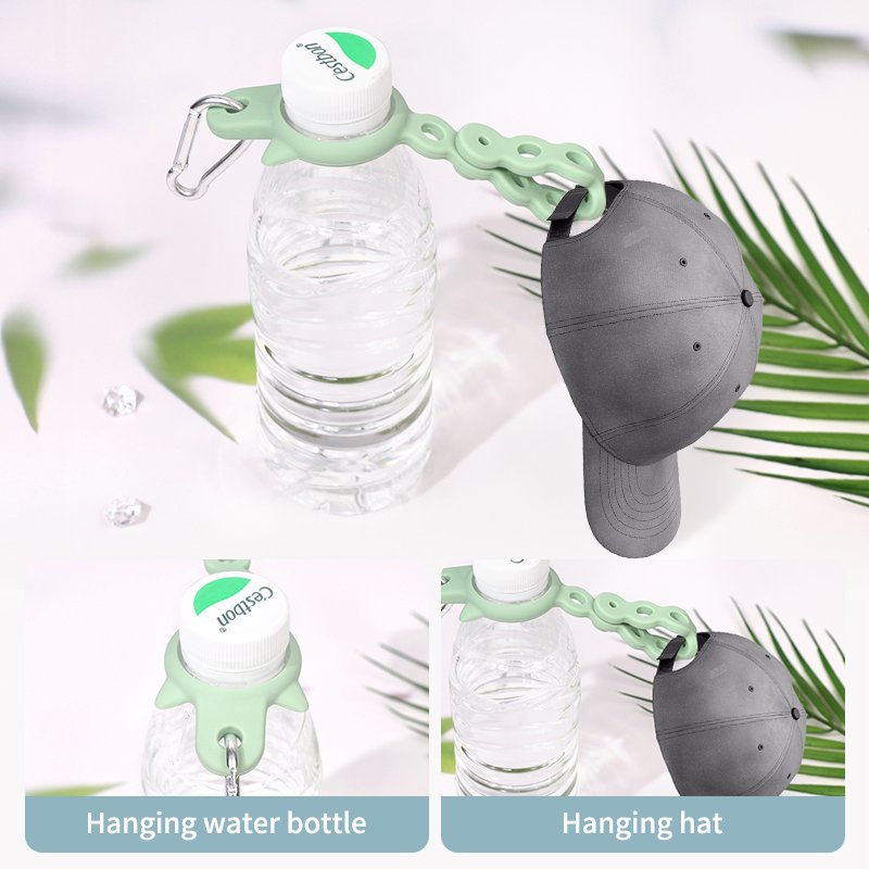 Silicone Water Bottle Clip with Buckle Water Bottle Silicone Carrier Grip for Running Outdoor Water Bottle Carrier Holder