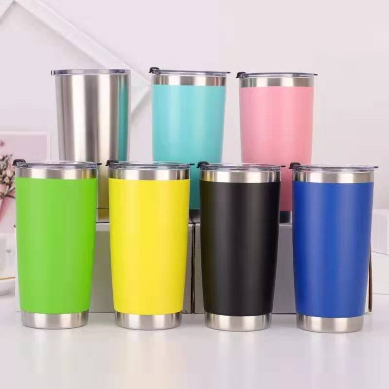 Stainless Steel Tumbler Bulk with Lid Vacuum Double Wall Insulated Travel Coffee Mug with Free Spare Parts