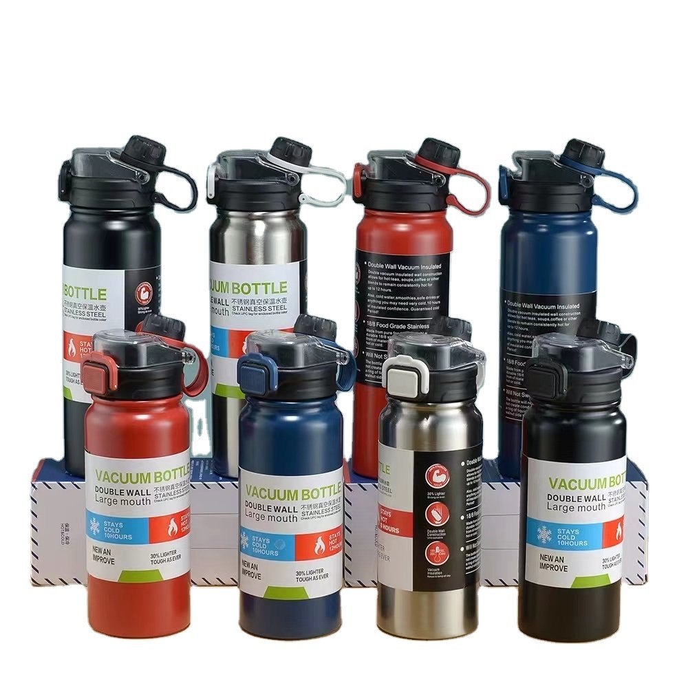 600ml 800ml Double Wall Stainless Steel Thermos Vacuum Flasks outdoor sports gym Insulated Drink Bottle Tumbler Water Bottle